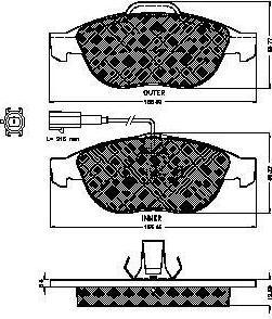 Spidan 32763 комплект тормозных колодок, дисковый тормоз на ALFA ROMEO 156 (932)