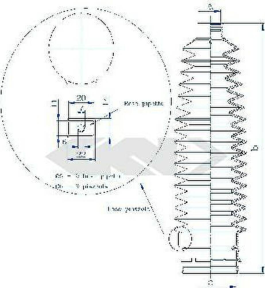 Spidan 84171 пыльник, рулевое управление на PEUGEOT 407 (6D_)