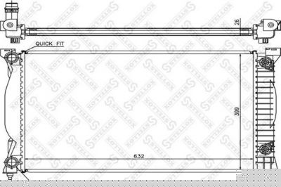 Stellox 10-25178-SX радиатор, охлаждение двигателя на AUDI A4 кабрио (8H7, B6, 8HE, B7)