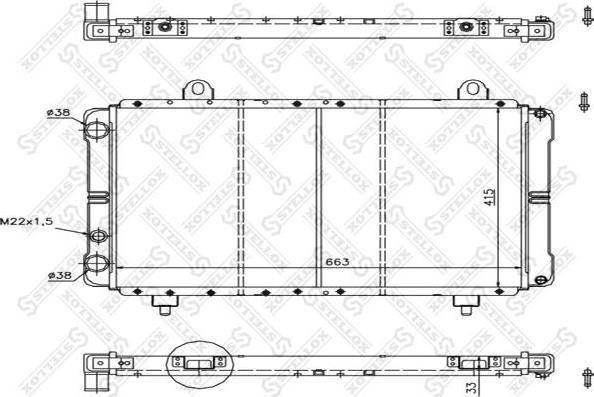 Stellox 10-25228-SX радиатор, охлаждение двигателя на FIAT DUCATO фургон (280)