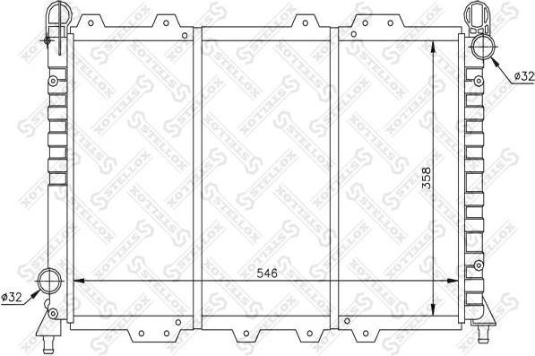 Stellox 10-25482-SX радиатор, охлаждение двигателя на ALFA ROMEO 146 (930)
