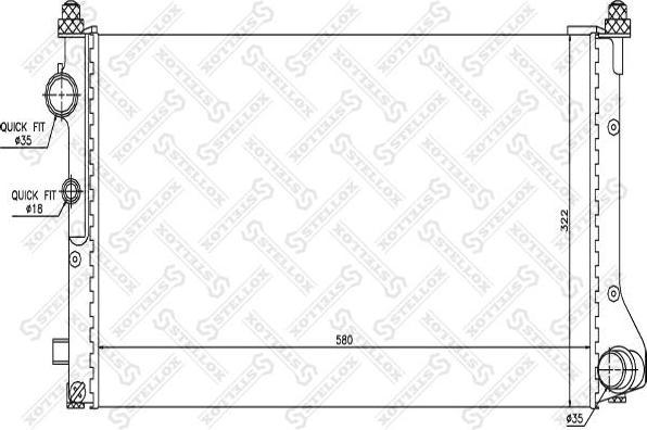 Stellox 10-25720-SX радиатор, охлаждение двигателя на FIAT PANDA (169)