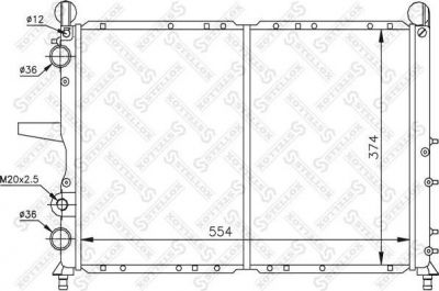 Stellox 10-25741-SX радиатор, охлаждение двигателя на FIAT TEMPRA S.W. (159)