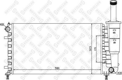 Stellox 10-25761-SX радиатор, охлаждение двигателя на FIAT PUNTO (188)