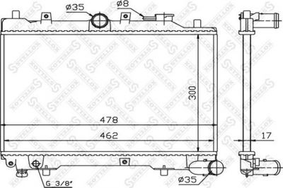 Stellox 10-25865-SX радиатор, охлаждение двигателя на MAZDA 323 III (BF)