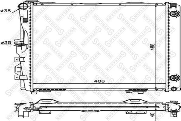 Stellox 10-25899-SX радиатор, охлаждение двигателя на MERCEDES-BENZ S-CLASS (W126)