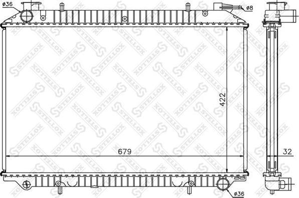 Stellox 10-25975-SX радиатор, охлаждение двигателя на NISSAN SERENA (C23M)