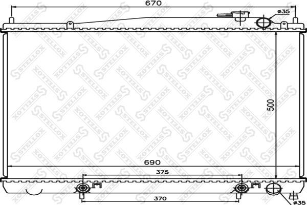 Stellox 10-25977-SX радиатор, охлаждение двигателя на NISSAN PATHFINDER II (R50)