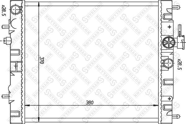 Stellox 10-25984-SX радиатор, охлаждение двигателя на NISSAN MICRA II (K11)