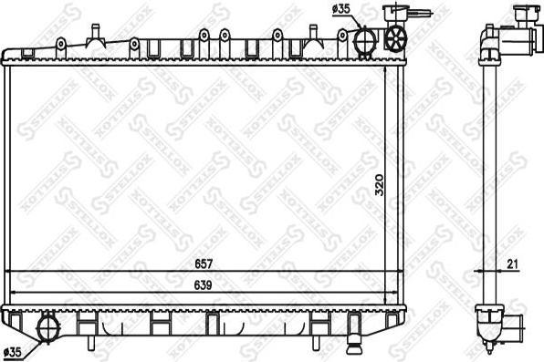 Stellox 10-25986-SX радиатор, охлаждение двигателя на NISSAN SUNNY III Hatchback (N14)