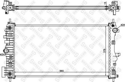 Stellox 10-26021-SX радиатор, охлаждение двигателя на OPEL INSIGNIA