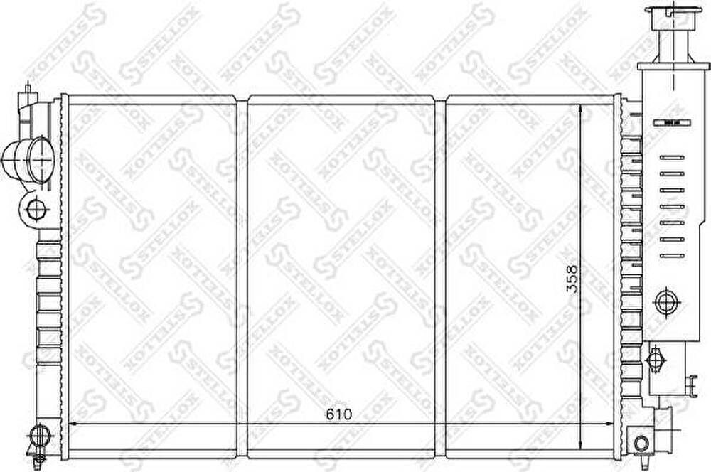 Stellox 10-26100-SX радиатор, охлаждение двигателя на PEUGEOT 405 II Break (4E)