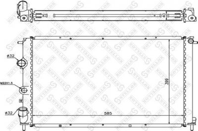 Stellox 10-26216-SX радиатор, охлаждение двигателя на RENAULT MEGANE I (BA0/1_)