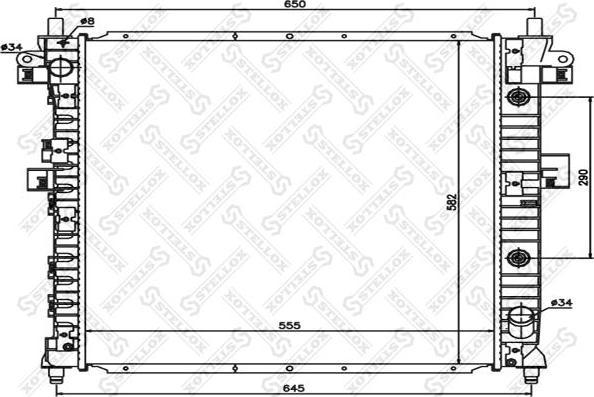 Stellox 10-26287-SX радиатор, охлаждение двигателя на SSANGYONG ACTYON SPORTS I (QJ)