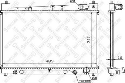 Stellox 10-26387-SX радиатор, охлаждение двигателя на TOYOTA YARIS VERSO (_NLP2_, _NCP2_)