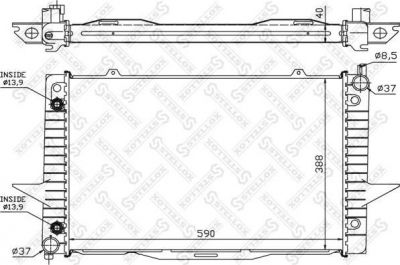 Stellox 10-26454-SX радиатор, охлаждение двигателя на VOLVO V70 I (LV)
