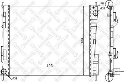 Stellox 10-26565-SX радиатор, охлаждение двигателя на RENAULT TWINGO II (CN0_)