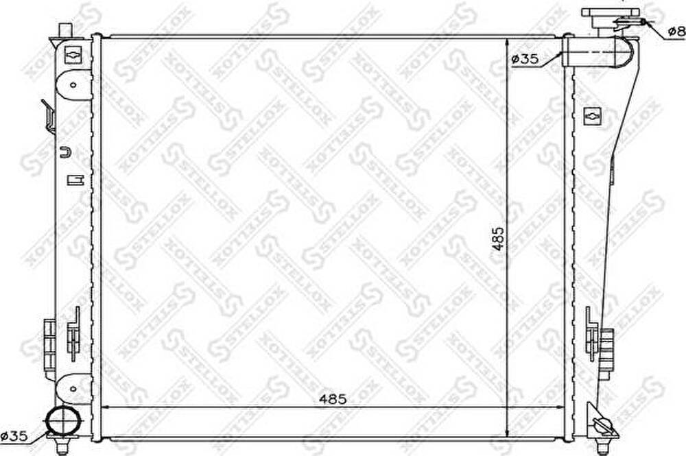 Stellox 10-26627-SX радиатор, охлаждение двигателя на HYUNDAI i40 CW (VF)