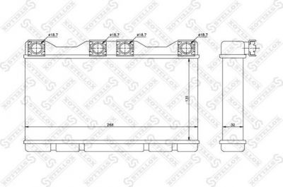 Stellox 10-35068-SX теплообменник, отопление салона на 7 (E38)