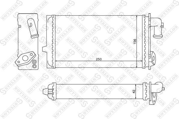 Stellox 10-35127-SX теплообменник, отопление салона на PEUGEOT 505 Break (551D)