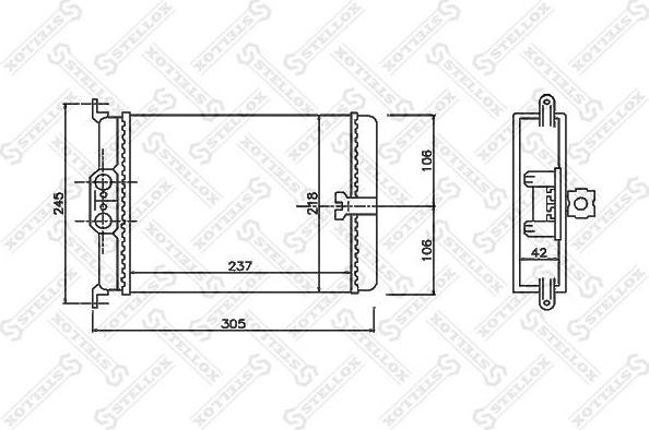 Stellox 10-35171-SX теплообменник, отопление салона на MERCEDES-BENZ S-CLASS (W140)
