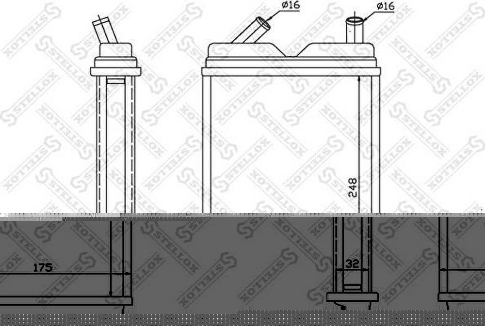 Stellox 10-35180-SX теплообменник, отопление салона на VOLVO 960 Kombi (965)