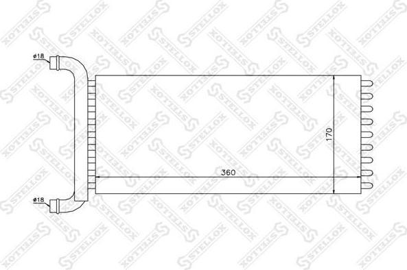 Stellox 10-35201-SX теплообменник, отопление салона на MERCEDES-BENZ SPRINTER 3,5-t c бортовой платформой/ходовая часть (906)