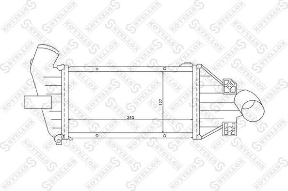 Stellox 10-40056-SX интеркулер на OPEL ASTRA G седан (F69_)