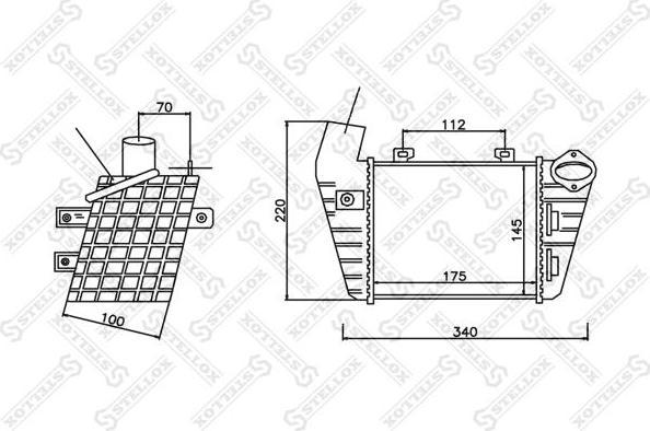 Stellox 10-40075-SX интеркулер на VW GOLF III (1H1)