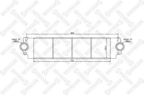 Stellox 10-40078-SX интеркулер на VW MULTIVAN V (7HM, 7HN, 7HF, 7EF, 7EM, 7EN)