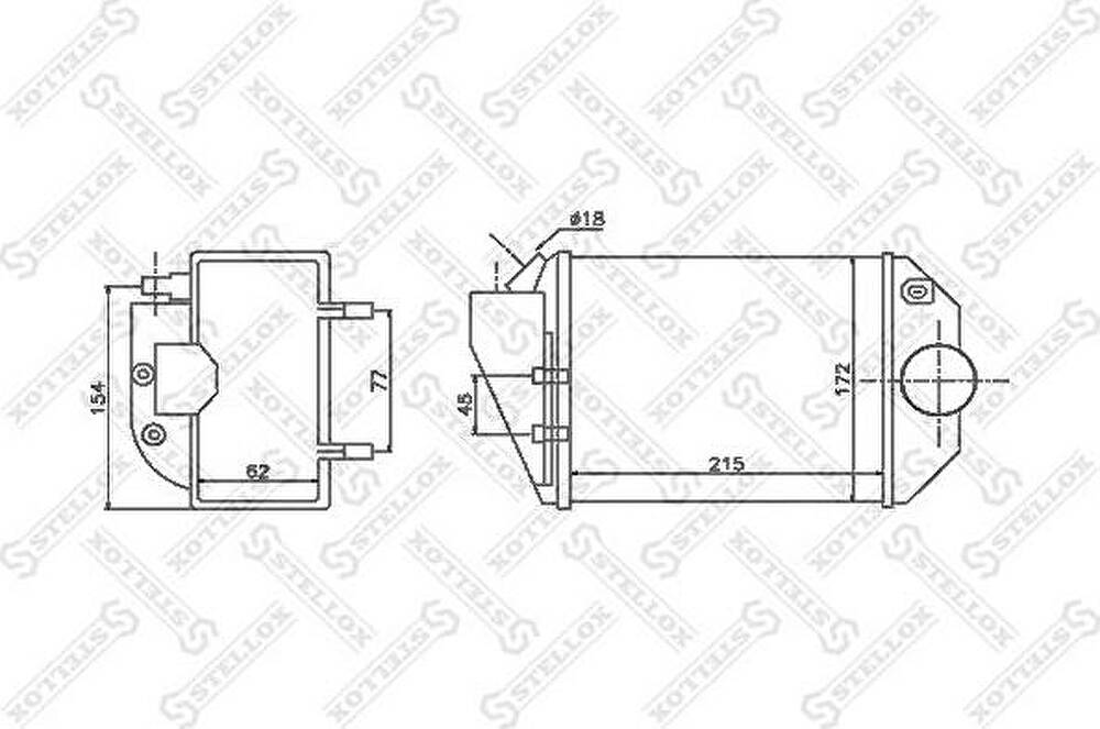 Stellox 10-40097-SX интеркулер на VW PASSAT Variant (3B6)