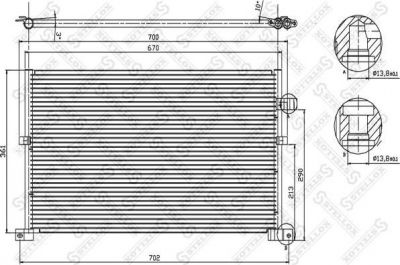 Stellox 10-45021-SX конденсатор, кондиционер на FORD MONDEO III (B5Y)