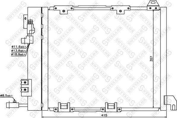 STELLOX Радиатор кондиционера (конденсор) (10-45058-SX)