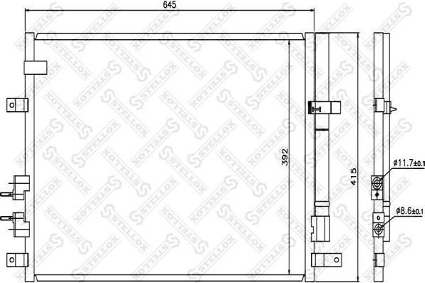 Stellox 10-45070-SX конденсатор, кондиционер на ALFA ROMEO 159 (939)