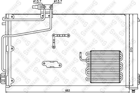 Stellox 10-45126-SX конденсатор, кондиционер на MERCEDES-BENZ C-CLASS (W203)