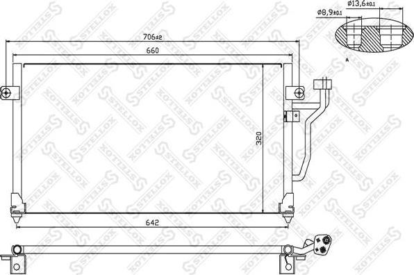 Stellox 10-45137-SX конденсатор, кондиционер на MITSUBISHI COLT IV (CA_A)