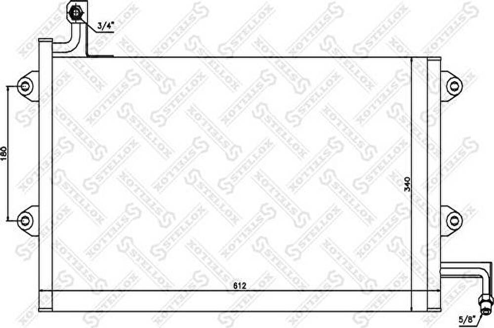 Stellox 10-45161-SX конденсатор, кондиционер на VW GOLF III (1H1)