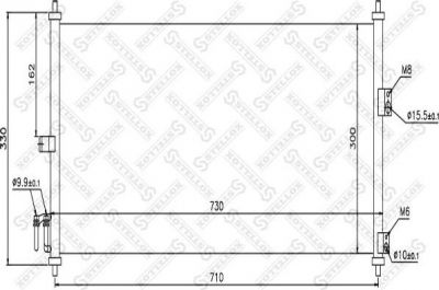 STELLOX Радиатор кондиционера (конденсор) (10-45170-SX)