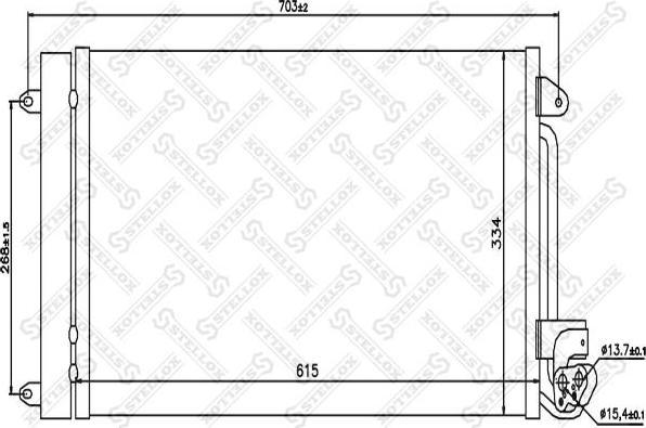 Stellox 10-45199-SX конденсатор, кондиционер на SKODA FABIA