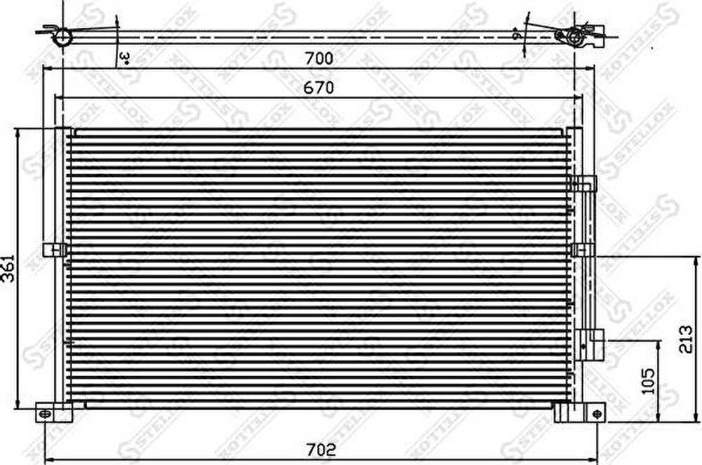 Stellox 10-45218-SX конденсатор, кондиционер на FORD MONDEO III (B5Y)