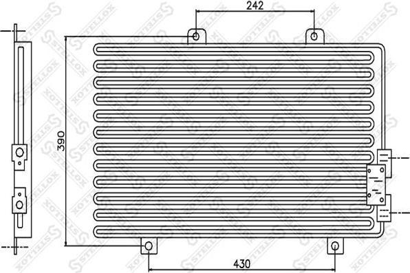 Stellox 10-45326-SX конденсатор, кондиционер на ALFA ROMEO 146 (930)