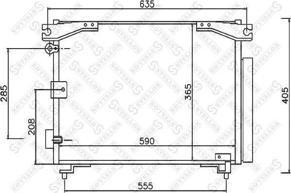 Stellox 10-45349-SX конденсатор, кондиционер на TOYOTA PICNIC (_XM10)