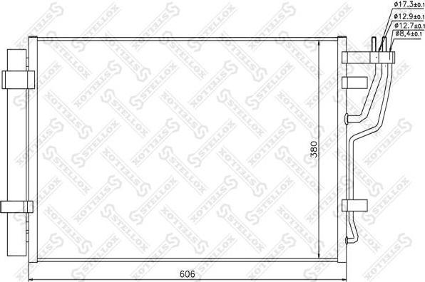 Stellox 10-45381-SX конденсатор, кондиционер на KIA CEE'D SW (ED)
