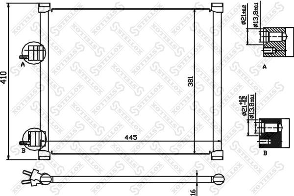 Stellox 10-45428-SX конденсатор, кондиционер на FORD KA (RB_)