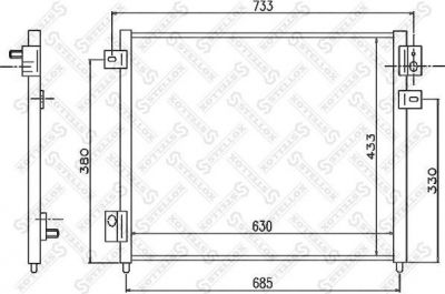Stellox 10-45438-SX конденсатор, кондиционер на JAGUAR S-TYPE (CCX)