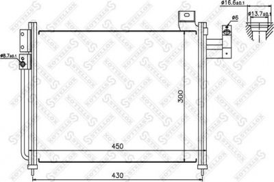 Stellox 10-45455-SX конденсатор, кондиционер на MAZDA 323 S VI (BJ)