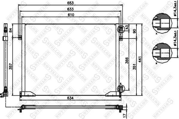 Stellox 10-45479-SX конденсатор, кондиционер на OPEL VIVARO фургон (F7)