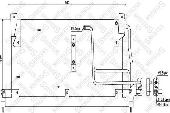 Stellox 10-45487-SX конденсатор, кондиционер на OPEL CORSA B (73_, 78_, 79_)