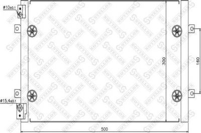 Stellox 10-45511-SX конденсатор, кондиционер на ROVER 600 (RH)