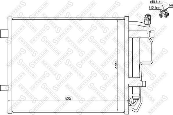 Stellox 10-45710-SX конденсатор, кондиционер на MAZDA 3 (BL)